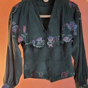 Suede Embroidered Jacket